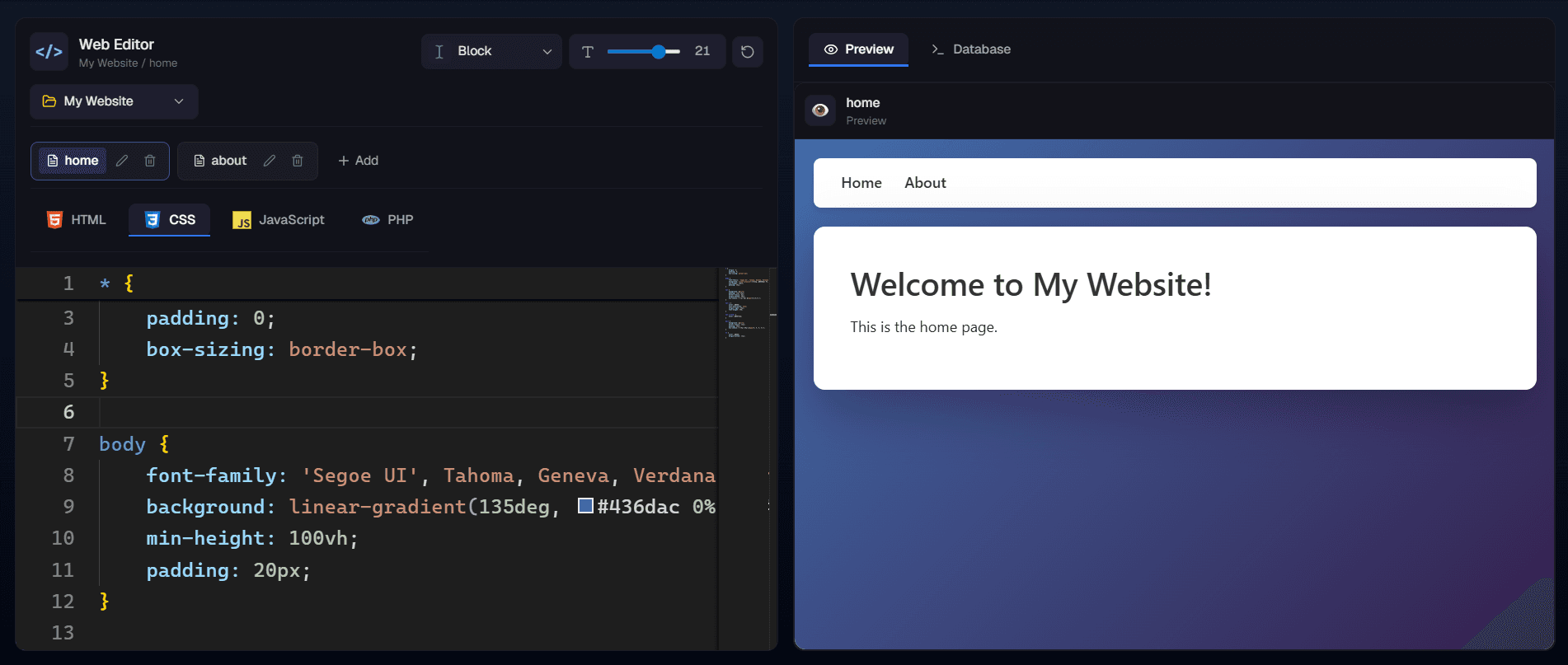 Web Editor